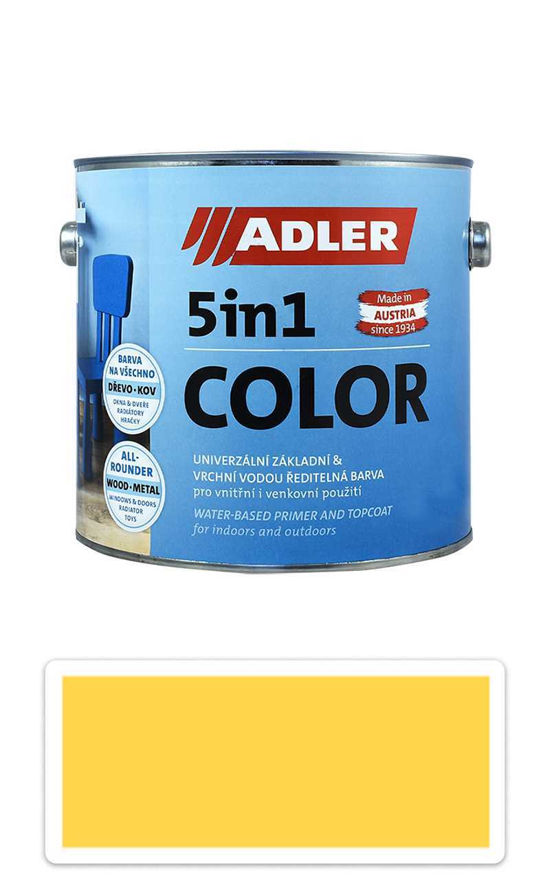 ADLER 5in1 Color - univerzální vodou ředitelná barva 2.5 l Zinkgelb / Zinkově žlutá RAL 1018