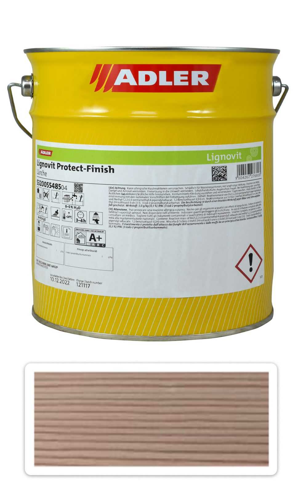 Adler Lignovit Protect Finish - vodou ředitelná UV ochrana 22 l Tanne / Jedle 63511