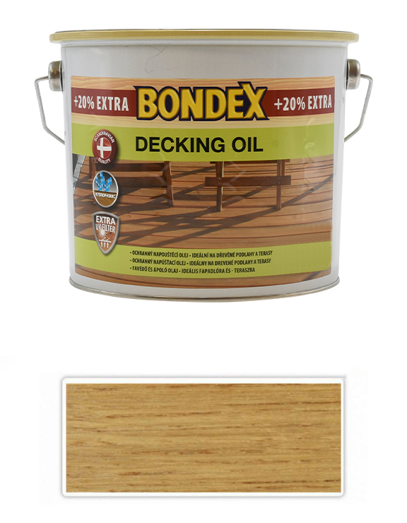 BONDEX Decking Oil - speciální napouštěcí olej 3 l Bezbarvý (20 % zdarma)