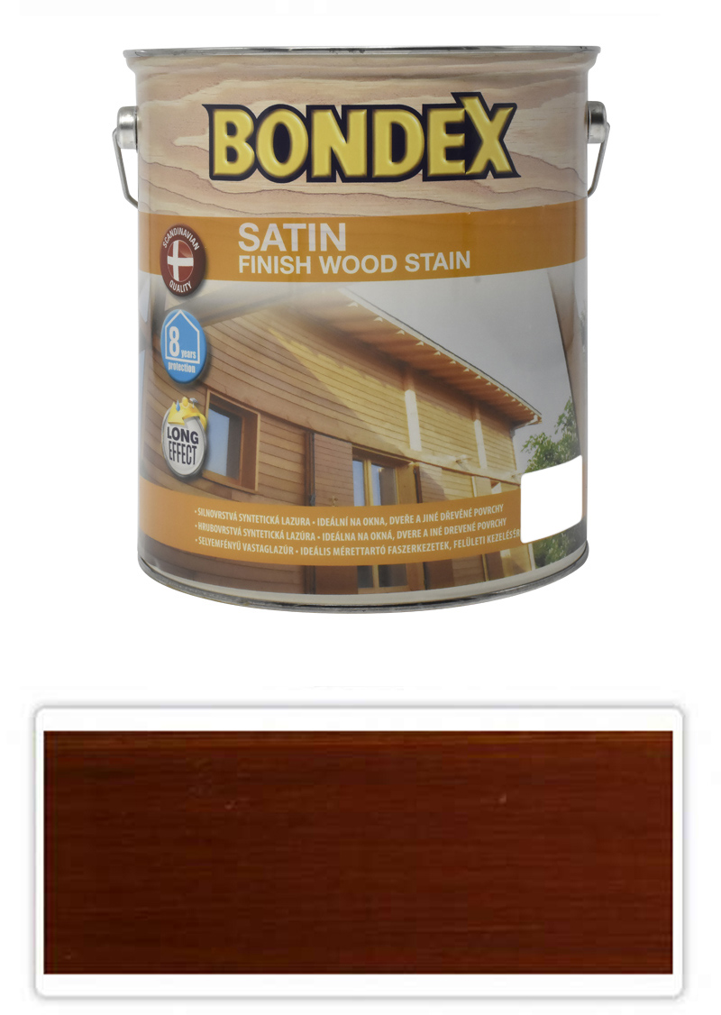 BONDEX Satin - silnovrstvá lazura pro ošetření dřeva v exteriéru 5 l Redwood 909