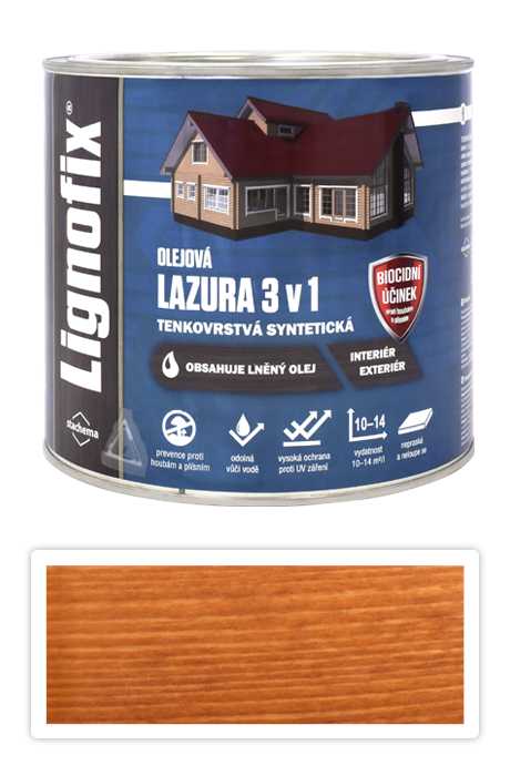 Lignofix LAZURA 3v1 - olejová lazura s biocidem 2.2 l Mahagon