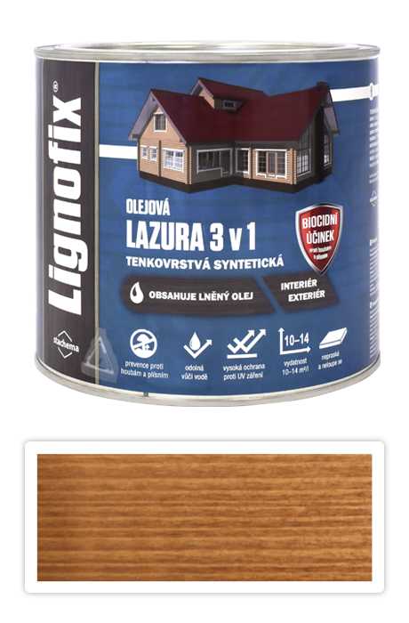 Lignofix LAZURA 3v1 - olejová lazura s biocidem 2.2 l Zlatý dub