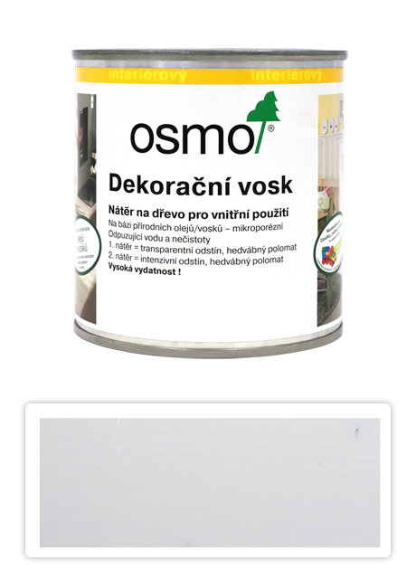 OSMO Dekorační vosk intenzivní odstíny 0.375 l Sníh 3188