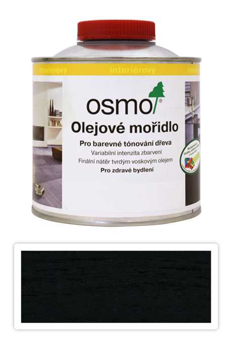 OSMO Olejové mořidlo 0.5 l Černá 3590