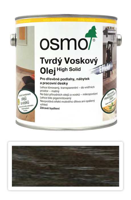 OSMO Tvrdý voskový olej Efekt pro interiéry 2.5 l Stříbrný 3091