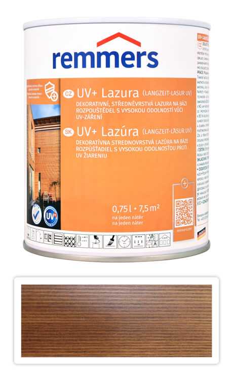 REMMERS UV+ Lazura - dekorativní lazura na dřevo 0.75 l Palisandr