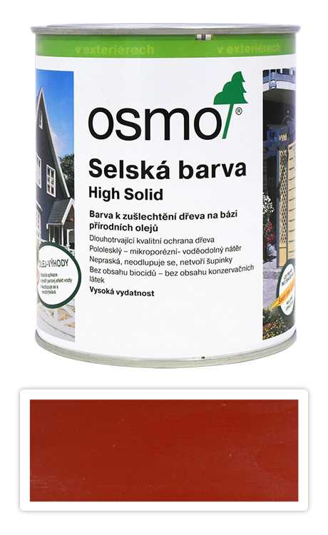 Selská barva OSMO 0.75l Nordicky červená 2308