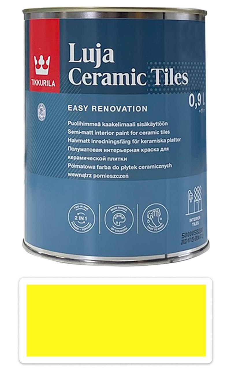 TIKKURILA Luja Ceramic Tiles - barva na keramické obklady 0.9 l Schwefelgelb / Sírově žlutá RAL 1016