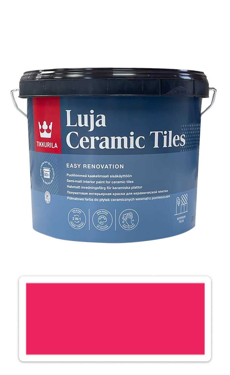 TIKKURILA Luja Ceramic Tiles - barva na keramické obklady 2.7 l Rosé / Růžová RAL 3017