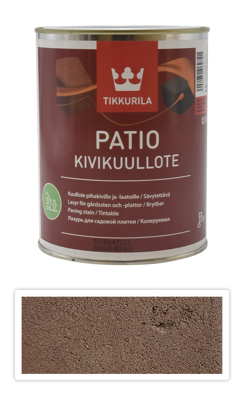 TIKKURILA Patio Kivikuullote - vodou ředitelné mořidlo na zámkovou dlažbu 0.9 l TVT EK07