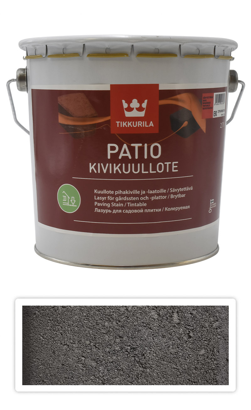 TIKKURILA Patio Kivikuullote - vodou ředitelné mořidlo na zámkovou dlažbu 2.7 l TVT EK03