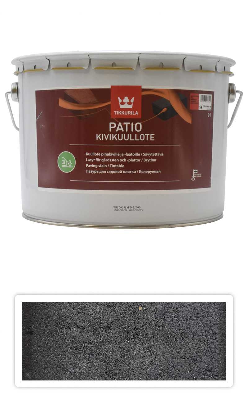 TIKKURILA Patio Kivikuullote - vodou ředitelné mořidlo na zámkovou dlažbu 9 l TVT EK04