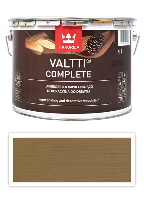 TIKKURILA Valtti Complete - matná tenkovrstvá lazura s ochranou proti UV záření 9 l Heinä 5064