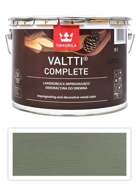 TIKKURILA Valtti Complete - matná tenkovrstvá lazura s ochranou proti UV záření 9 l Suvi 5065