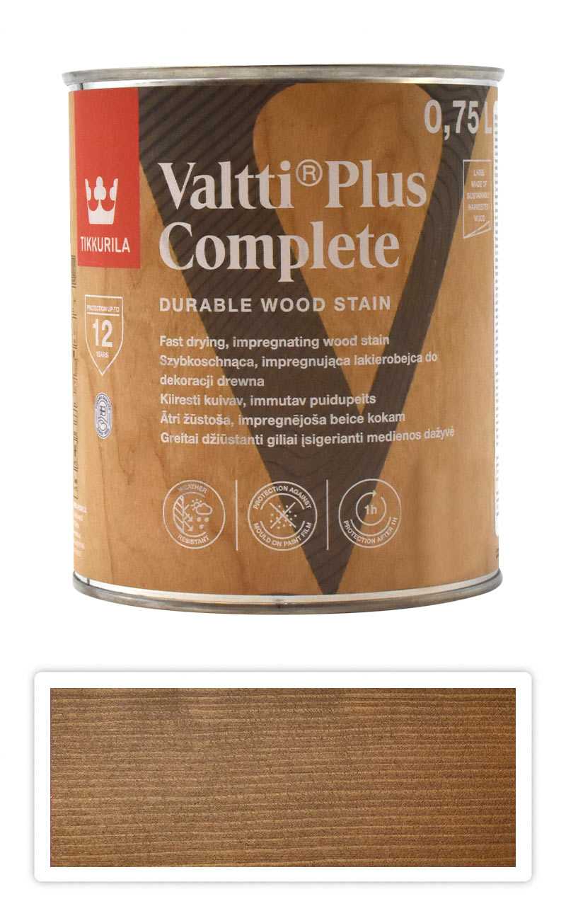 TIKKURILA Valtti Plus Complete - matná tenkovrstvá lazura 0.75 l Zlatý dub