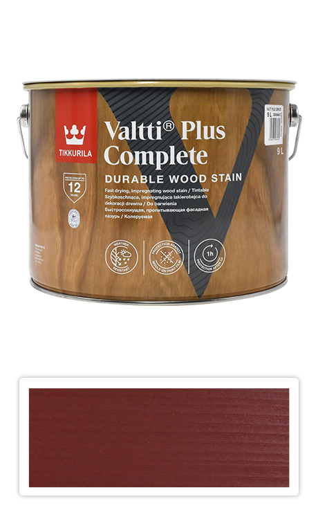 TIKKURILA Valtti Plus Complete - matná tenkovrstvá lazura 9 l Varvikko 5058