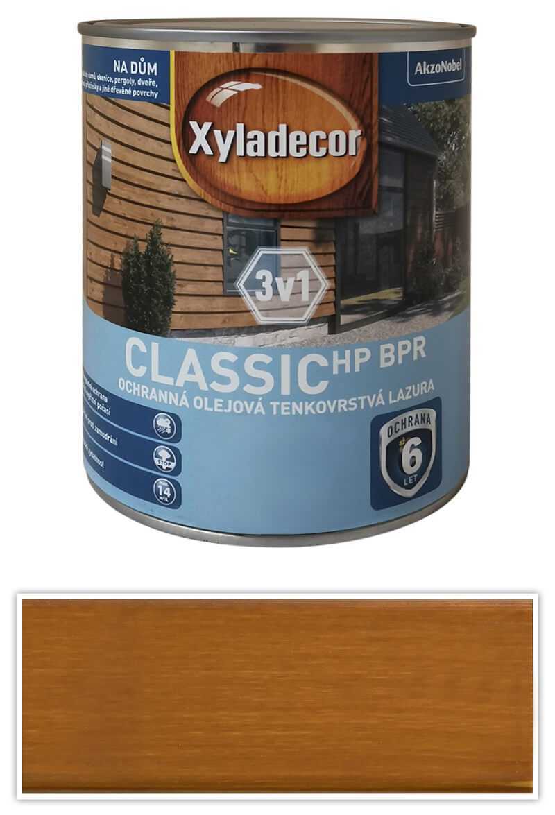 XYLADECOR Classic HP BPR 3v1 - ochranná olejová tenkovrstvá lazura na dřevo 0.75 l Pinie