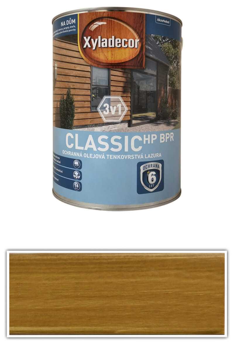 XYLADECOR Classic HP BPR 3v1 - ochranná olejová tenkovrstvá lazura na dřevo 5 l Modřín