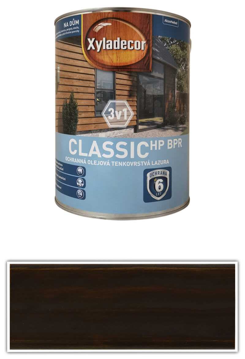 XYLADECOR Classic HP BPR 3v1 - ochranná olejová tenkovrstvá lazura na dřevo 5 l Palisandr