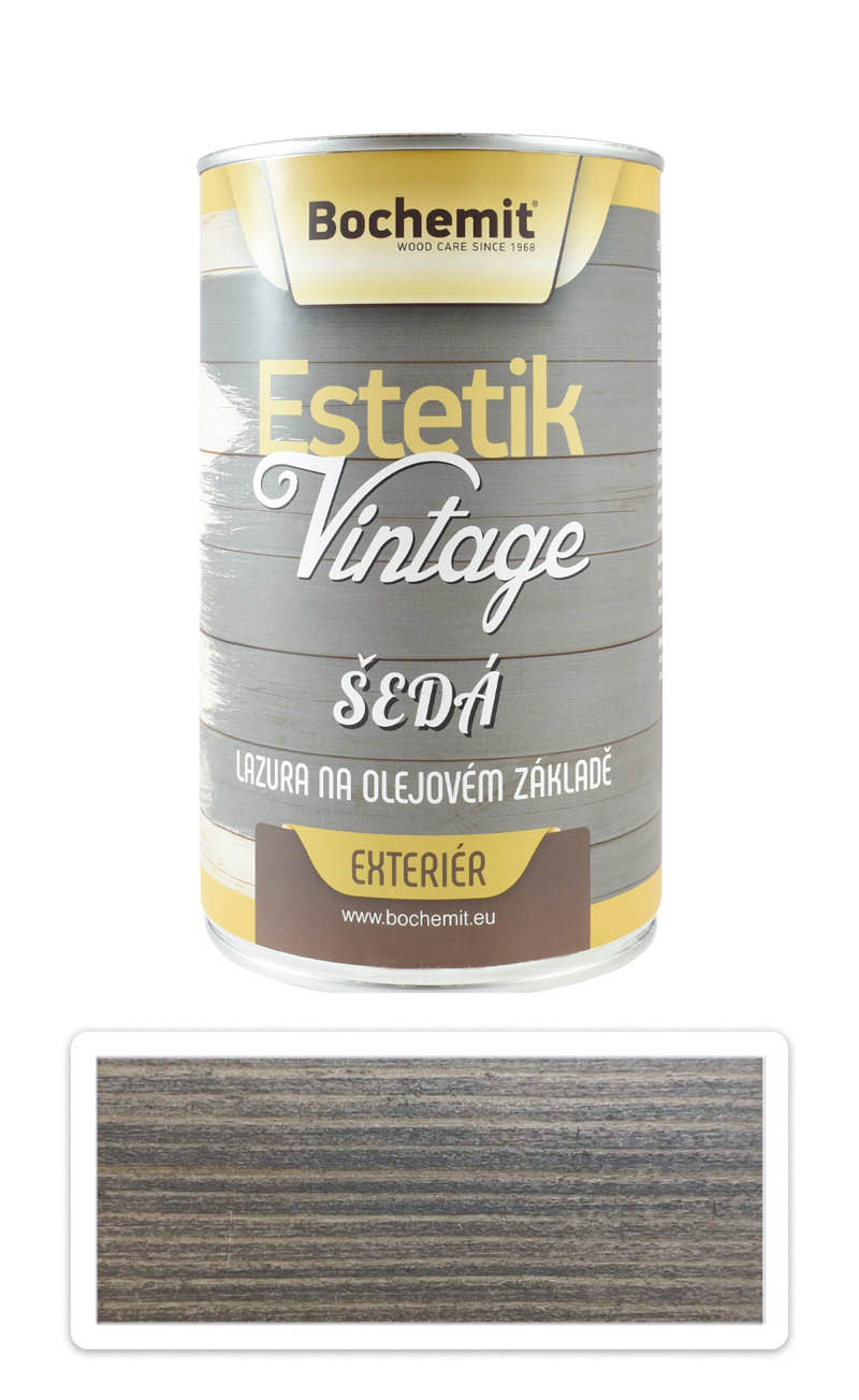 BOCHEMIT Estetik Vintage - olejová lazura 1 l Šedá