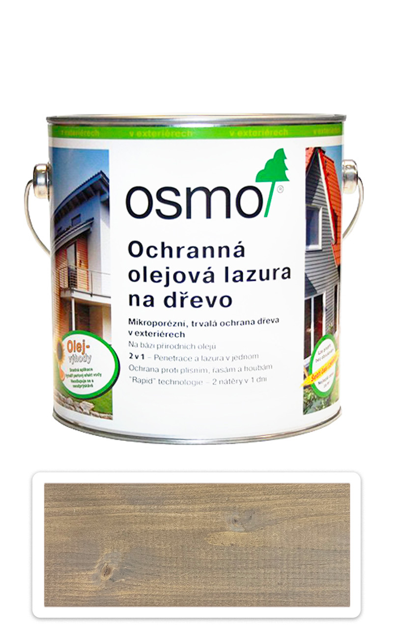 OSMO Ochranná olejová lazura 2.5 l Šedá kůra 726