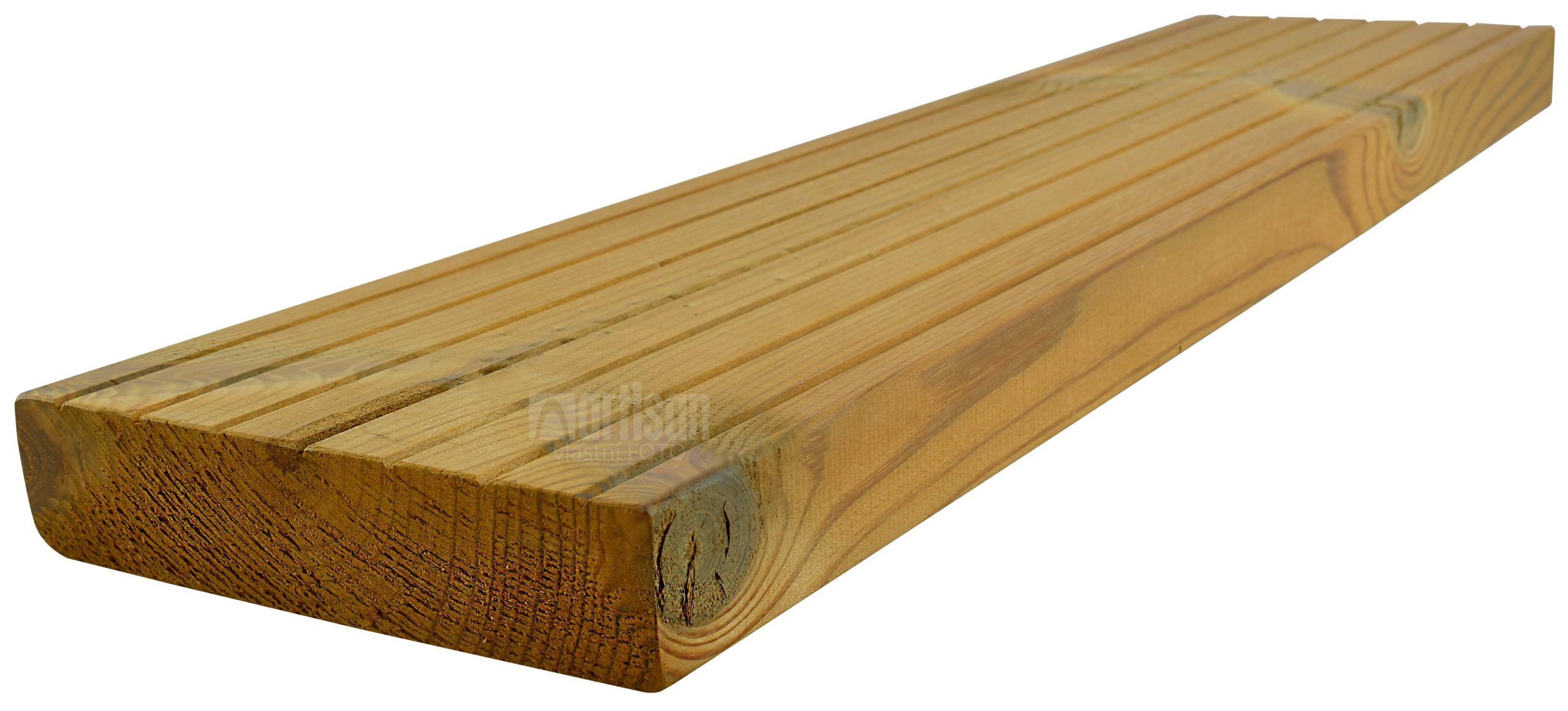 THERMOWOOD - tepelně upravené dřevo Terasová prkna 26x117x4200 ThermoWood® borovice - povrch hrubá drážka