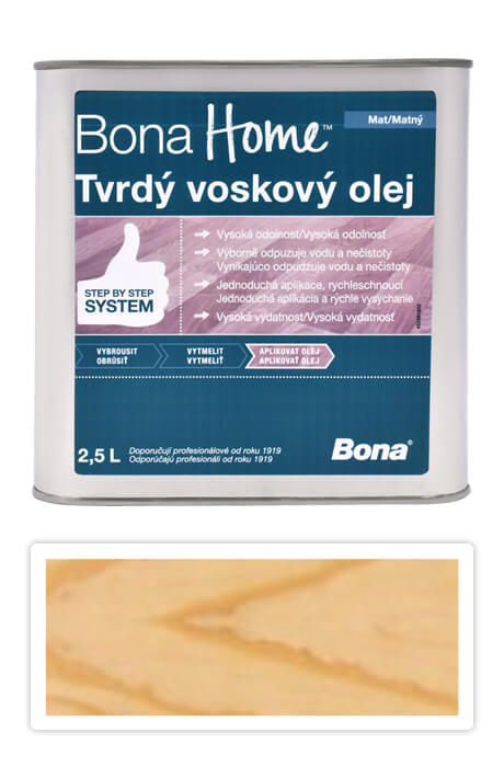 BONA Home Tvrdý voskový olej 2.5 l Bezbarvý matný