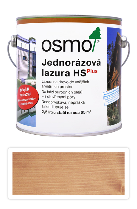 Jednorázová lazura HS OSMO 2.5l Modřín