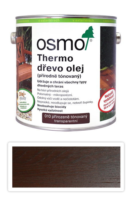 OSMO Speciální olej na terasy 2.5 l Thermo-dřevo 010