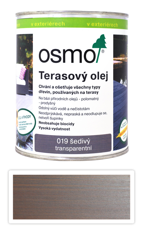 OSMO Terasový olej 0.75 l Šedý 019