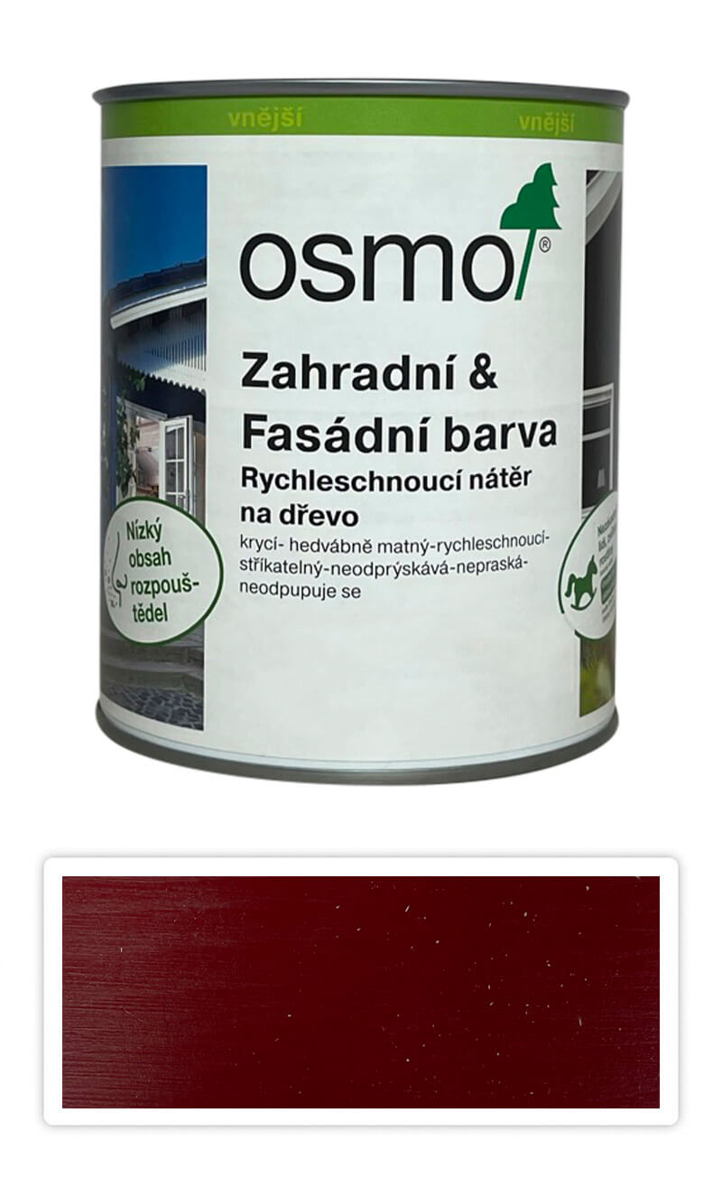 OSMO Zahradní a fasádní barva na dřevo 0.75 l Červenohnědá 7511