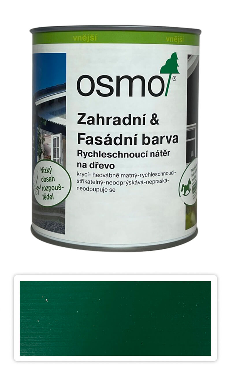 OSMO Zahradní a fasádní barva na dřevo 0.75 l Mátově zelená 7629