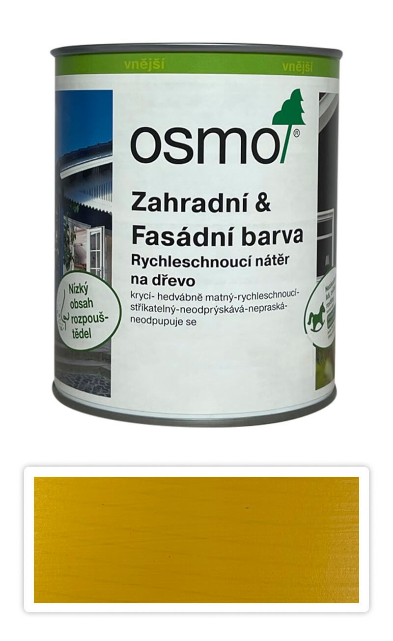 OSMO Zahradní a fasádní barva na dřevo 0.75 l Signálně žlutá 7103