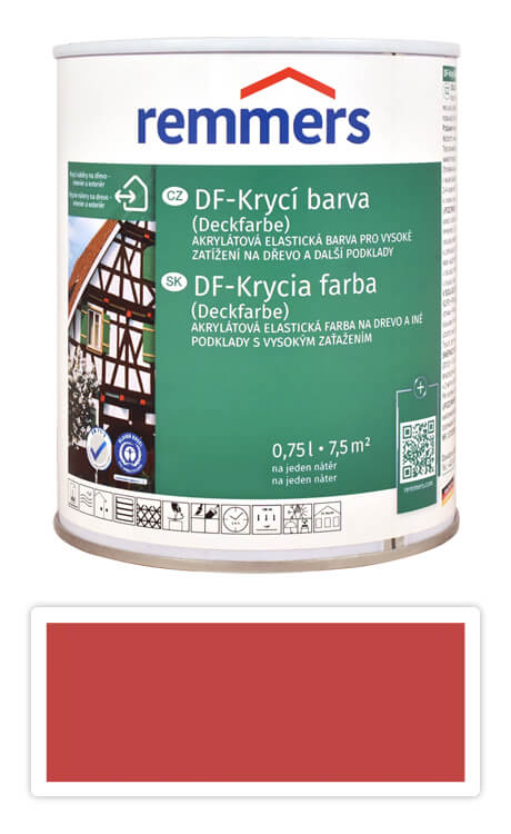 REMMERS DF - Krycí barva 0.75 l Schwedischrot / Švédská červená