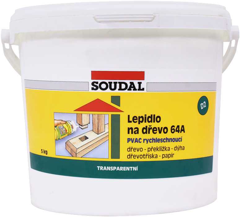 SOUDAL Lepidlo na dřevo 64A rychleschnoucí 5kg