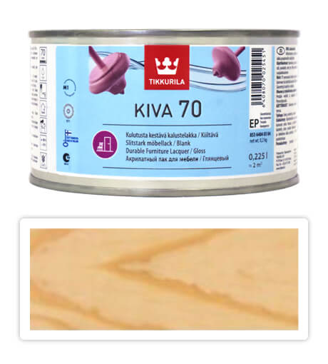 TIKKURILA Kiva 70 - vodou ředitelný lak 0.225 l Bezbarvý lesklý