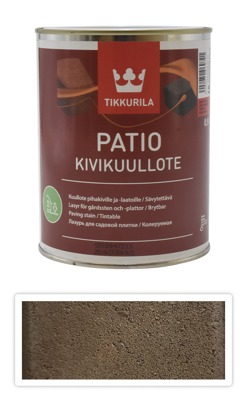 TIKKURILA Patio Kivikuullote - vodou ředitelné mořidlo na zámkovou dlažbu 0.9 l TVT EK09