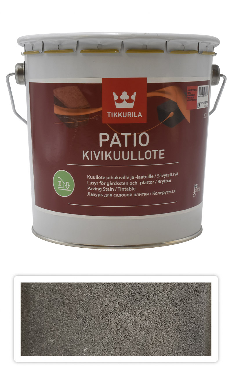 TIKKURILA Patio Kivikuullote - vodou ředitelné mořidlo na zámkovou dlažbu 2.7 l TVT EK05