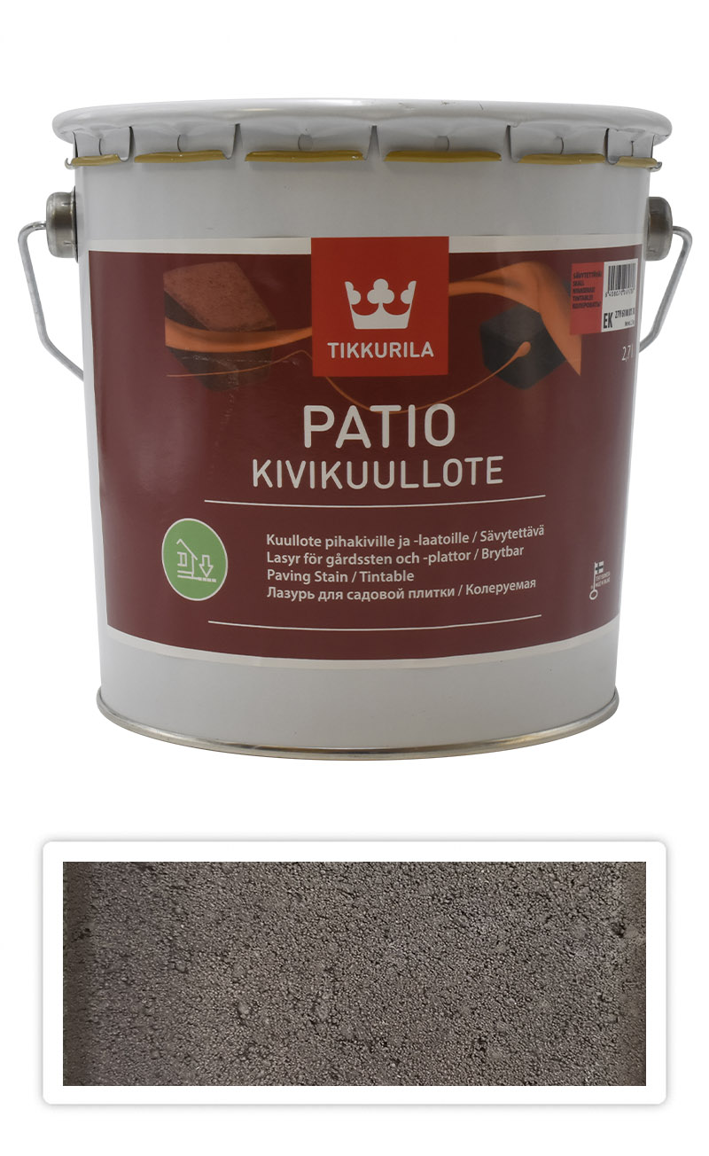 TIKKURILA Patio Kivikuullote - vodou ředitelné mořidlo na zámkovou dlažbu 2.7 l TVT EK06