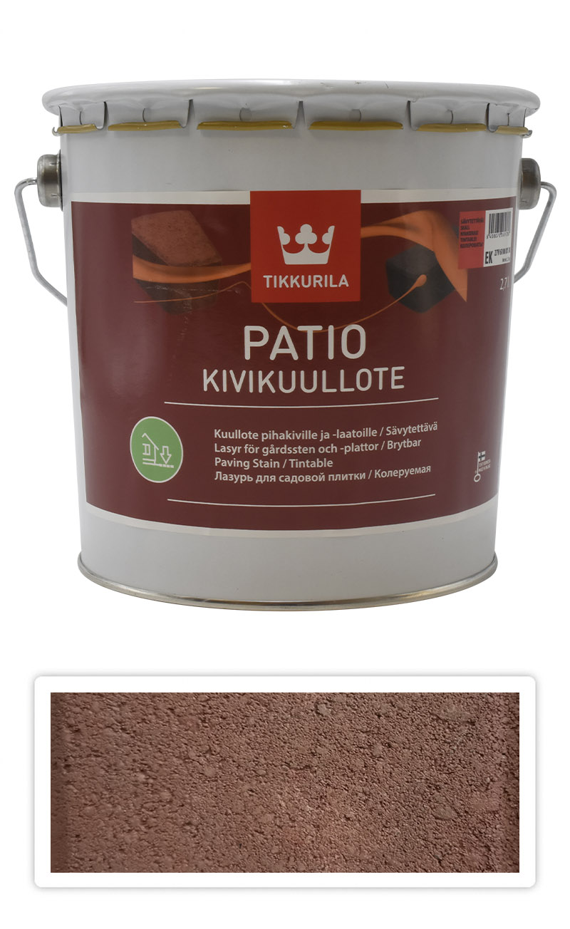 TIKKURILA Patio Kivikuullote - vodou ředitelné mořidlo na zámkovou dlažbu 2.7 l TVT EK08