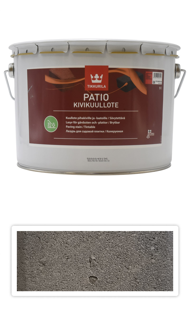 TIKKURILA Patio Kivikuullote - vodou ředitelné mořidlo na zámkovou dlažbu 9 l TVT EK02