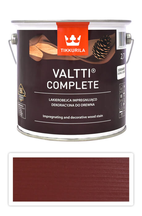 TIKKURILA Valtti Complete - matná tenkovrstvá lazura s ochranou proti UV záření 2.7 l Varvikko 5058