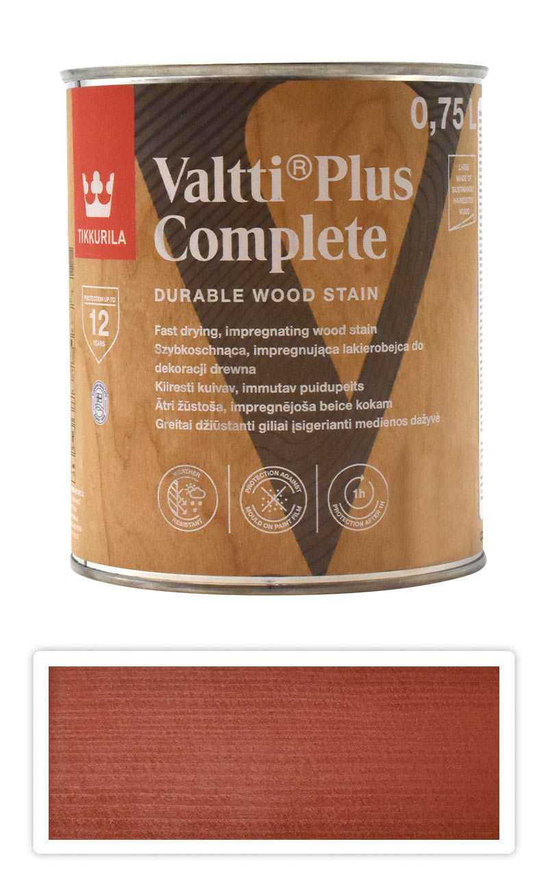 TIKKURILA Valtti Plus Complete - matná tenkovrstvá lazura 0.75 l Mahagon