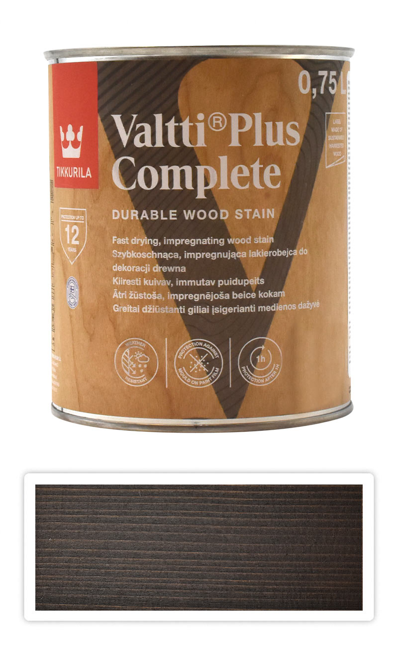 TIKKURILA Valtti Plus Complete - matná tenkovrstvá lazura 0.75 l Palisandr