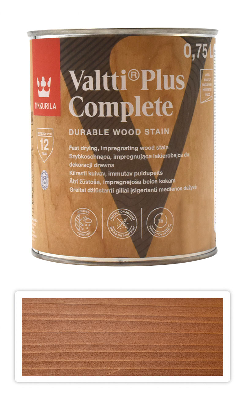 TIKKURILA Valtti Plus Complete - matná tenkovrstvá lazura 0.75 l Teak