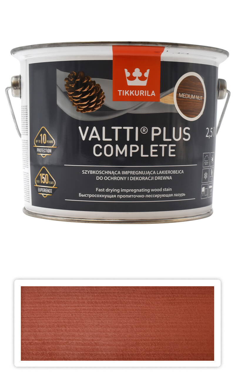 TIKKURILA Valtti Plus Complete - matná tenkovrstvá lazura 2.5 l Mahagon