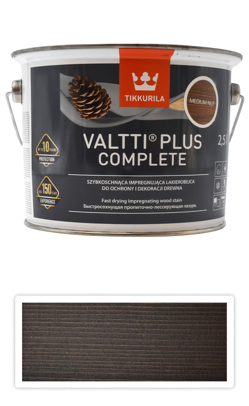 TIKKURILA Valtti Plus Complete - matná tenkovrstvá lazura 2.5 l Palisandr