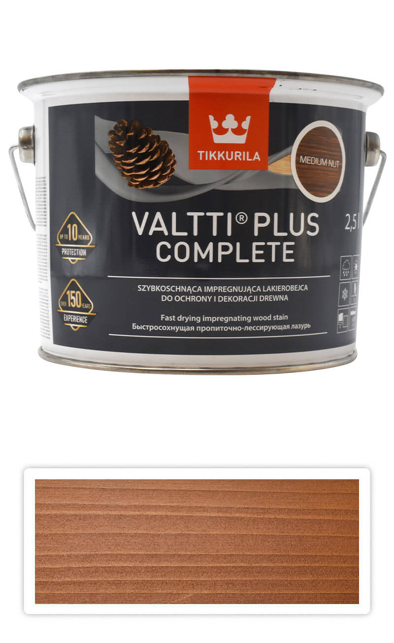 TIKKURILA Valtti Plus Complete - matná tenkovrstvá lazura 2.5 l Teak