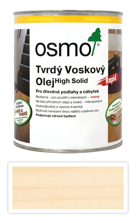 Tvrdý voskový olej OSMO RAPID 0.75l Bílý 3240