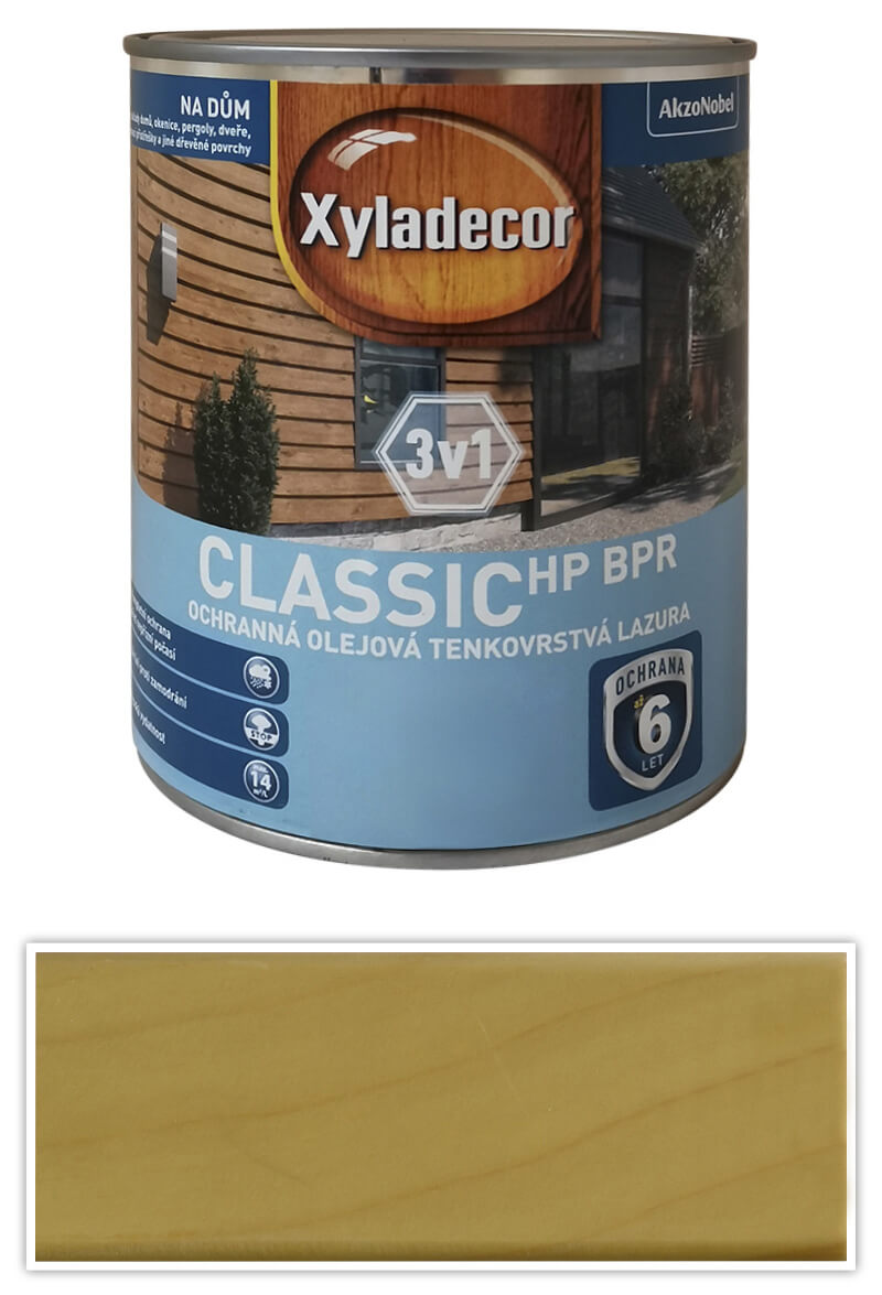 XYLADECOR Classic HP BPR 3v1 - ochranná olejová tenkovrstvá lazura na dřevo 0.75 l Bezbarvý